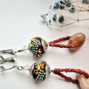 Klipsy orientalne Boho wykonane w pojedynczym egzemplarzu rękodzieło box x1