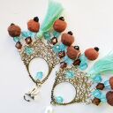 Klipsy etno boho chwosty box x1