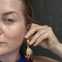 Lekkie klipsy pióra i czaszka w stylu boho i folk - handmade