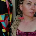 Klipsy kwiatowe boho - lekkie ręcznie robione Box x1