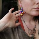 Klipsy tęczowe kolorowe i lekkie - styl Frida Ruda Klara
