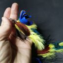 Klipsy pióra i kwiaty - lekkie oraz długie, handmade