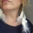 Klipsy długie białe pióra mogą być ślubne bardzo stylowe polecam zwracają uwagę duże leciutkie cudne