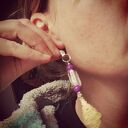Klipsy boho Frida - ażurowe folk etno handmade