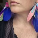 Kolczyki lub klipsy są lekkie, duże, dla zwariowanej ekscentrycznej i oryginalnej osoby polecam, N