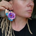 Klipsy kwiatowe lekkie w stylu folk i boho - Box x1