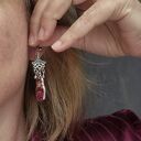 Kolorowe klipsy matrioszki boho bez przekłuwania uszu