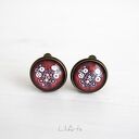 Klipsy - Serce steampunk - antyczny brąz