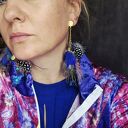 Klipsy pióra wykonane w pojedynczym egzemplarzu piękne