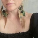 Lekkie klipsy z piórami w stylu boho