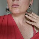 Orientalne klipsy boho box x1 - styl Frida (brąz i czerwień)