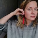 Klipsy chwosty boho - czerwone frędzle na klipsach