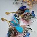 Klipsy pióra wykonane w pojedynczym egzemplarzu piękne polecam