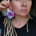 Klipsy kwiatowe lekkie w stylu folk i boho - Box x1