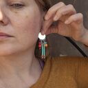 Klipsy boho folk Frida - energetyczne kolorowe na klipsy