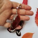 Kolczyki pióra jesienne lekkie etno boho folk