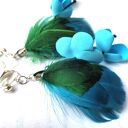 Klipsy kwiatowe lekkie etno boho