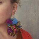 Klipsy szalone, duże i lekkie na bazie koła wykonana w pojedynczym egzemplarzu trzeba lubić takie sz