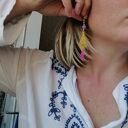 Klipsy etno boho Orient Box K1 (Ruda Klara) - lekkie i kolorowe na klips
