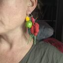 Klipsy zwariowane: długie, kolorowe i lekkie pióra w boho Frida - Box A1
