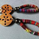 klipsy etno boho rzemien lina