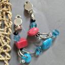 Orientalne klipsy z koralikami - boho etno (handmade)