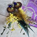 Klipsy Kwiaty Boho Box x1 - ręcznie wykonane przez Ruda Klarę 
