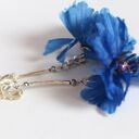 Kwiatowe klipsy handmade boho - Ruda Klara