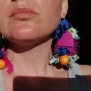 Klipsy boho Szalenstwo z piórami - Frida, etno i ślubne