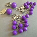 Klipsy fioletowe kule