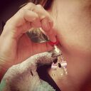 Klipsy boho folk z żółtymi chwostami - frędzle handmade