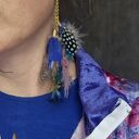 Klipsy pióra wykonane w pojedynczym egzemplarzu piękne polecam