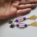 Klipsy boho Frida - ażurowe folk etno handmade