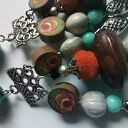 Klipsy koraliki i kamienie Boho Etno-Folk - Box x1