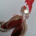 Kolczyki pióra jesienne lekkie etno boho folk