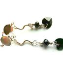 klipsy etno boho folk czarne serca kryształki, polecam X1