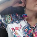 Lekkie klipsy etno boho z kwiatami - kolorowy folk look