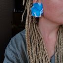 Klipsy kwiatowe lekkie etno boho - handmade (Box x1)