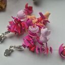 Klipsy leciutkie kolorowe kwiaty - handmade