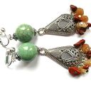 Kolorowe klipsy etno boho w stylu hipi - handmade