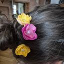 Spinki do włosów do wpięcia w kok typu szpilki - kwiaty handmade
