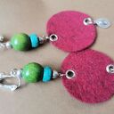 Klipsy drewno i filc Box X1 w stylu boho Frida na klipsach