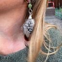 Klipsy pióra kolorowe boho - lekkie i ręcznie robione Box X1