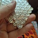 Klipsy długie długie lekkie filigrane w kolorze srebrnym i złotym w indyjskim orientalnym stylu pole