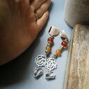 Klipsy długie kolorowe Boho Folk Box r1 - ręcznie wykonane