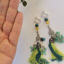 Klipsy frędzle etno boho folk Frida box x1 - kolorowy dodatek na każdą okazję