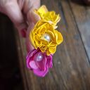 Spinki do włosów do wpięcia w kok typu szpilki - kwiaty handmade