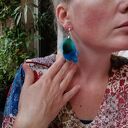 Klipsy kwiatowe lekkie etno boho lekkie, polecam