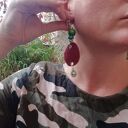 Klipsy drewno i filc Box X1 w stylu boho Frida na klipsach