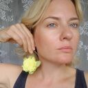 Lekkie klipsy boho w kwiaty - rękodzieło Ruda Klara